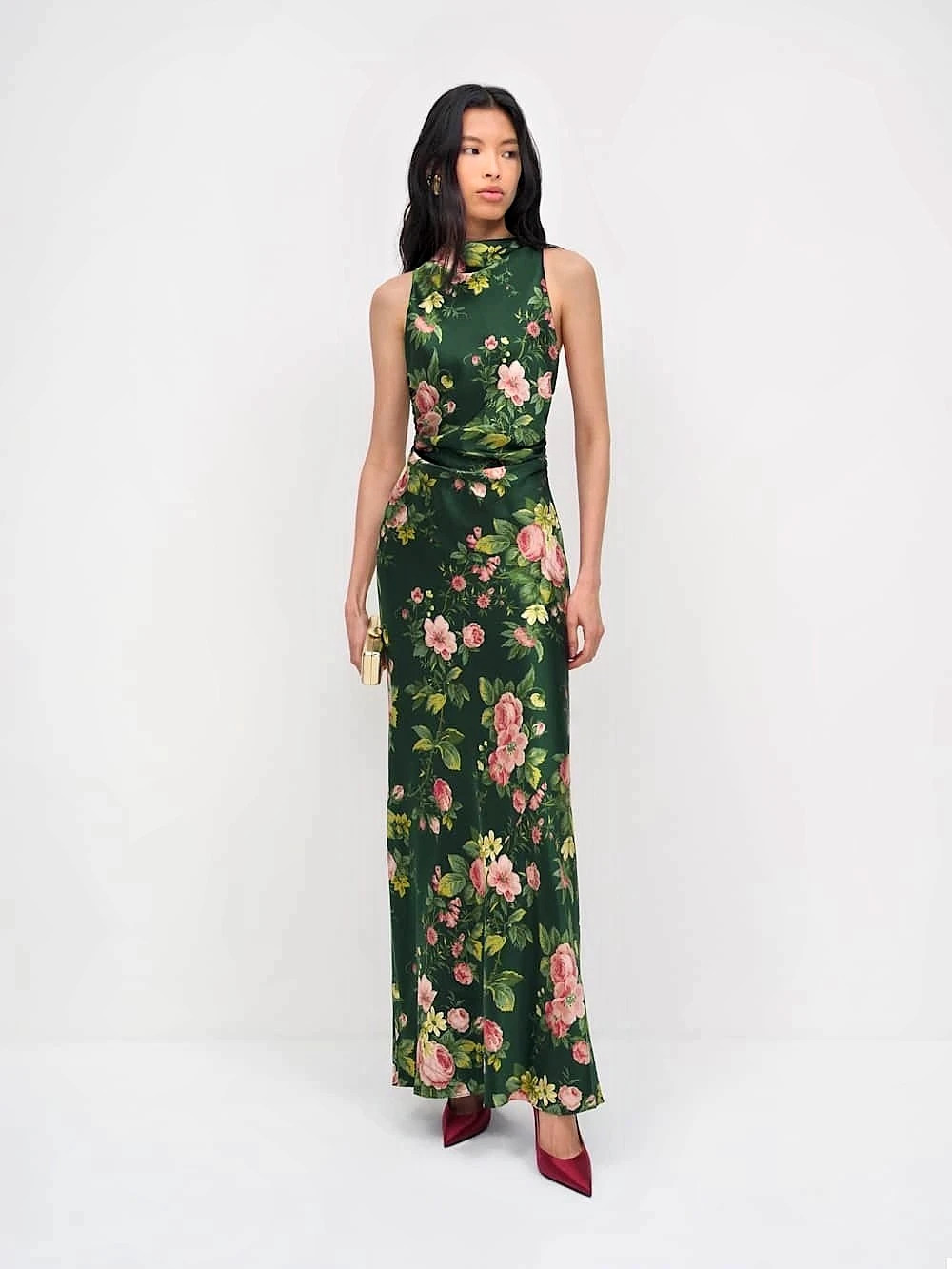 Reformation Anaiis Silk Maxi Dress Belvedere Floral